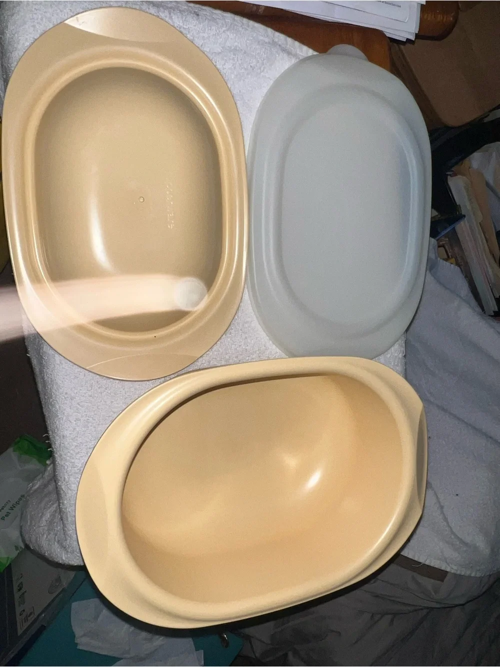 TUPPERWARE OVENWORKS 3 qt oval casserole stack cooker oven freezer micro Unused
